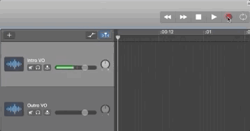 Create Empty Recording Space for Each Track