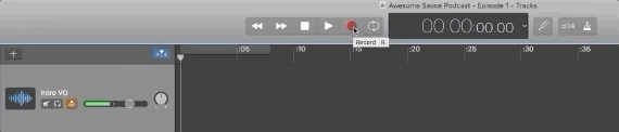 Garageband start recording