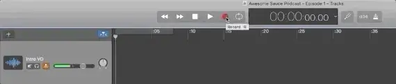 Garageband start recording