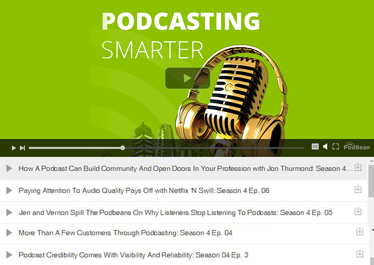 Podbean Multi-Episode Podcast Embed Player Screenshot