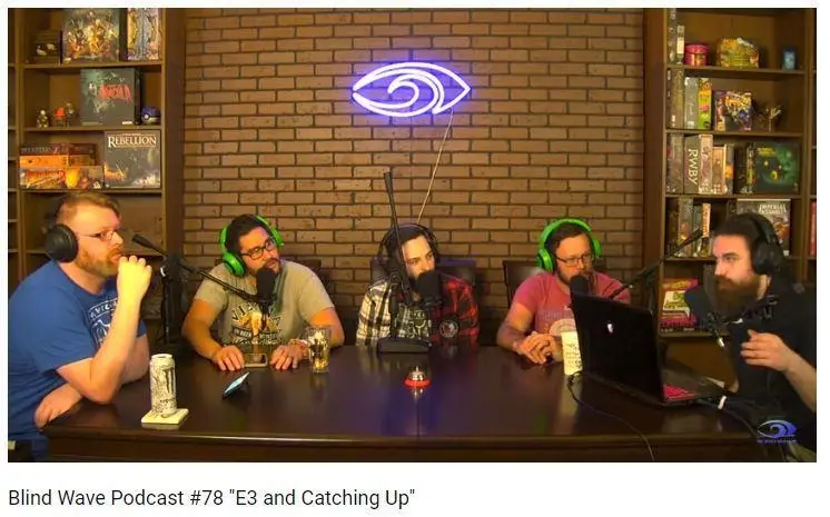 Example picture of a video podcast being recorded