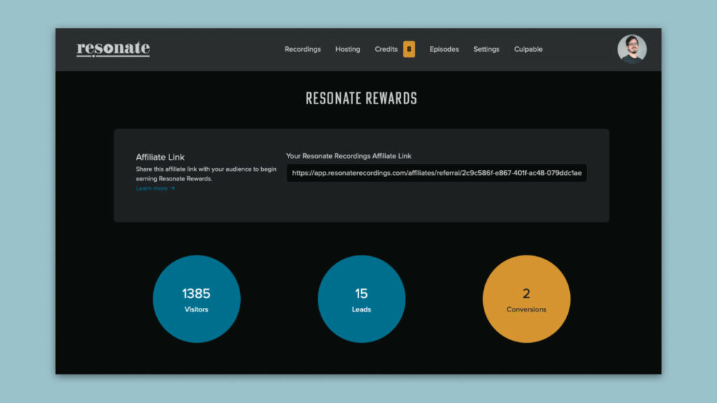 Resonate affiliate program - Resonate Rewards