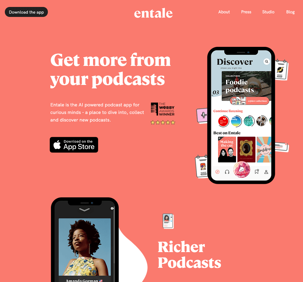 Entale podcast app screenshot (1)