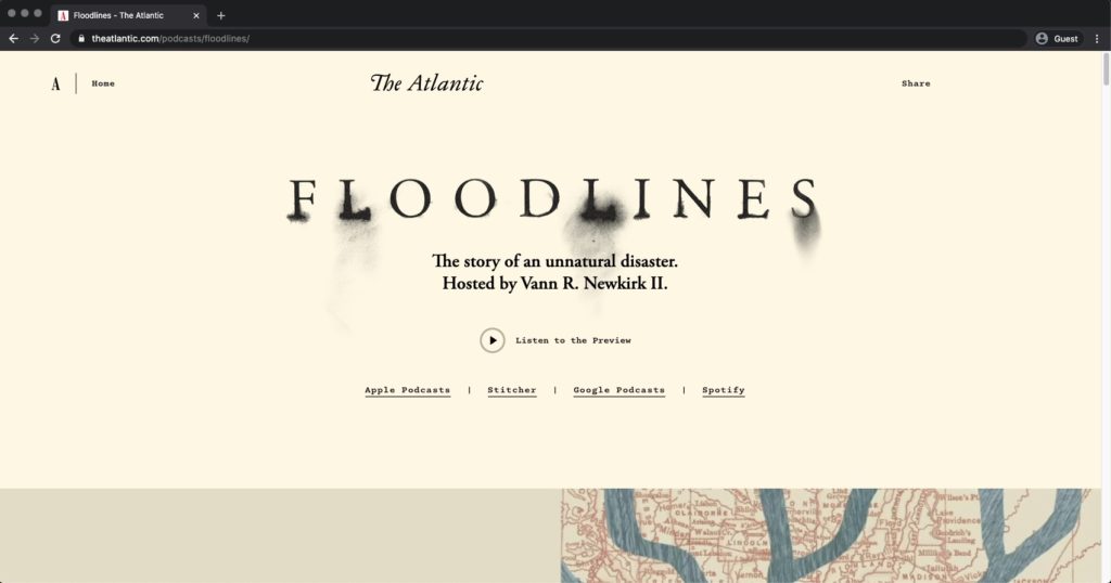 Floodlines the Atlantic Podcast Website