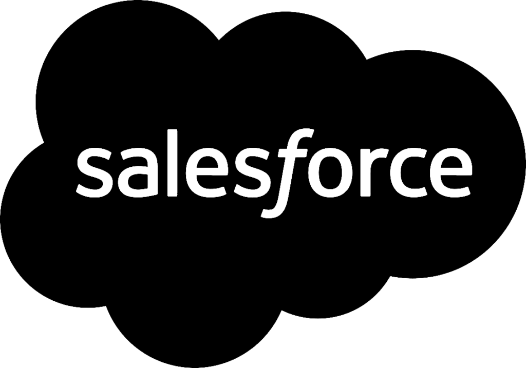 Salesforce logo in black