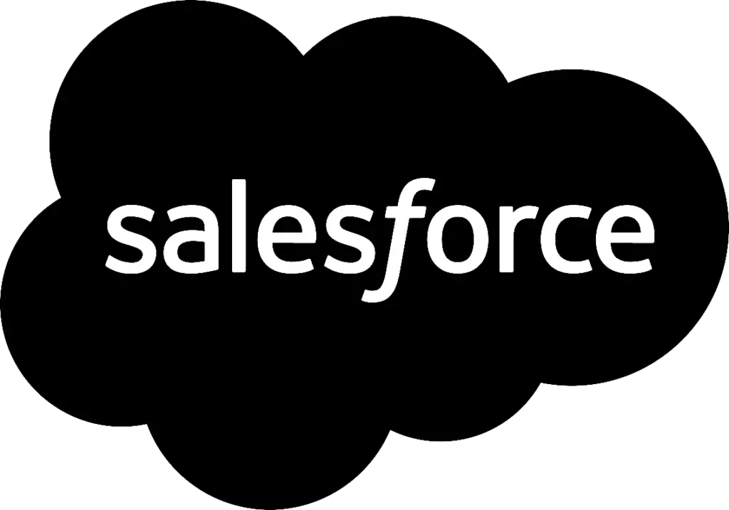 Salesforce logo in black