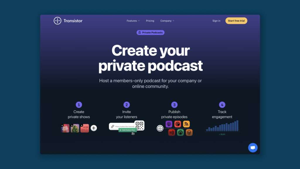 Transistor.fm Private Podcast Hosting