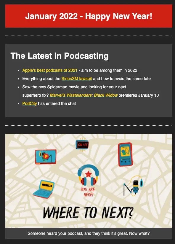 Amplify Newsletter example