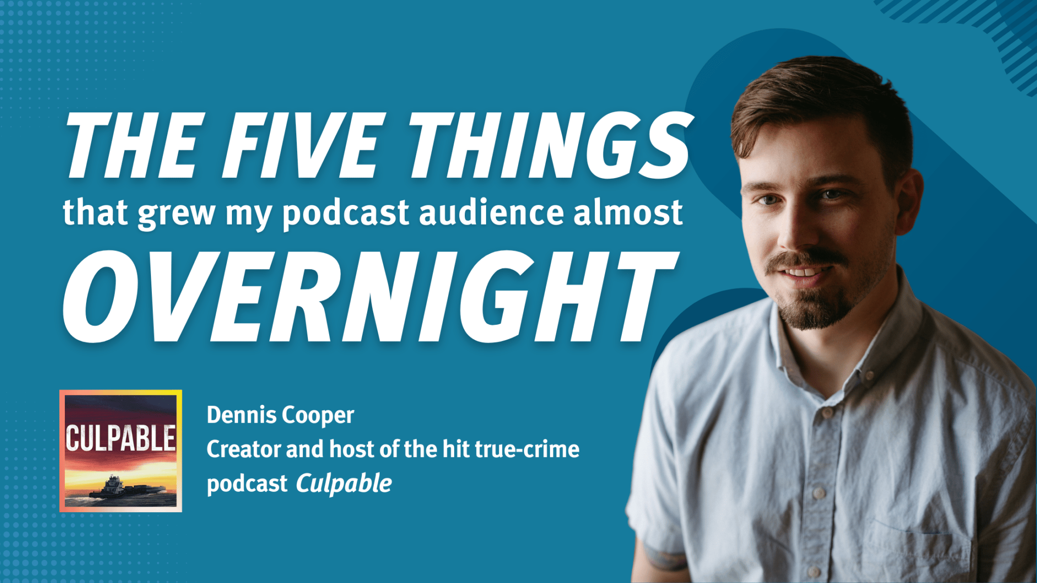 "The Five things that grew my podcast overnight" podcast host Dennis talks on his success with Culpable Podcast Show