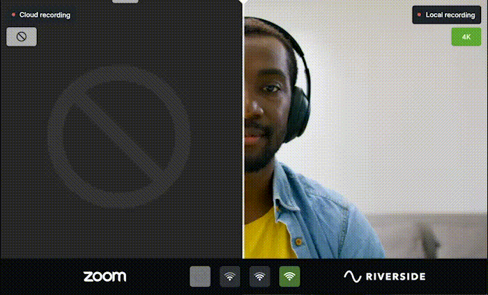 Riverside.fm vs Zoom video quality difference