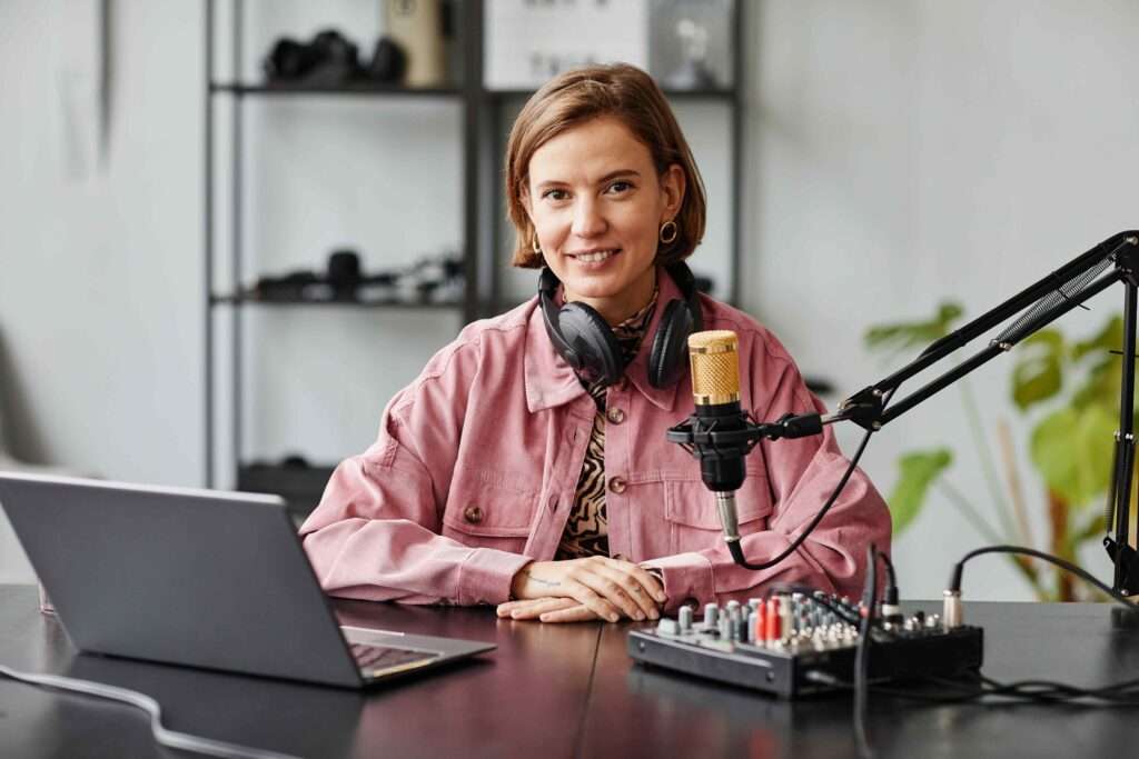 Woman ready to record